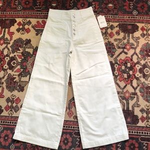 FREEPEOPLE wide -leg crop button up jeans size 24